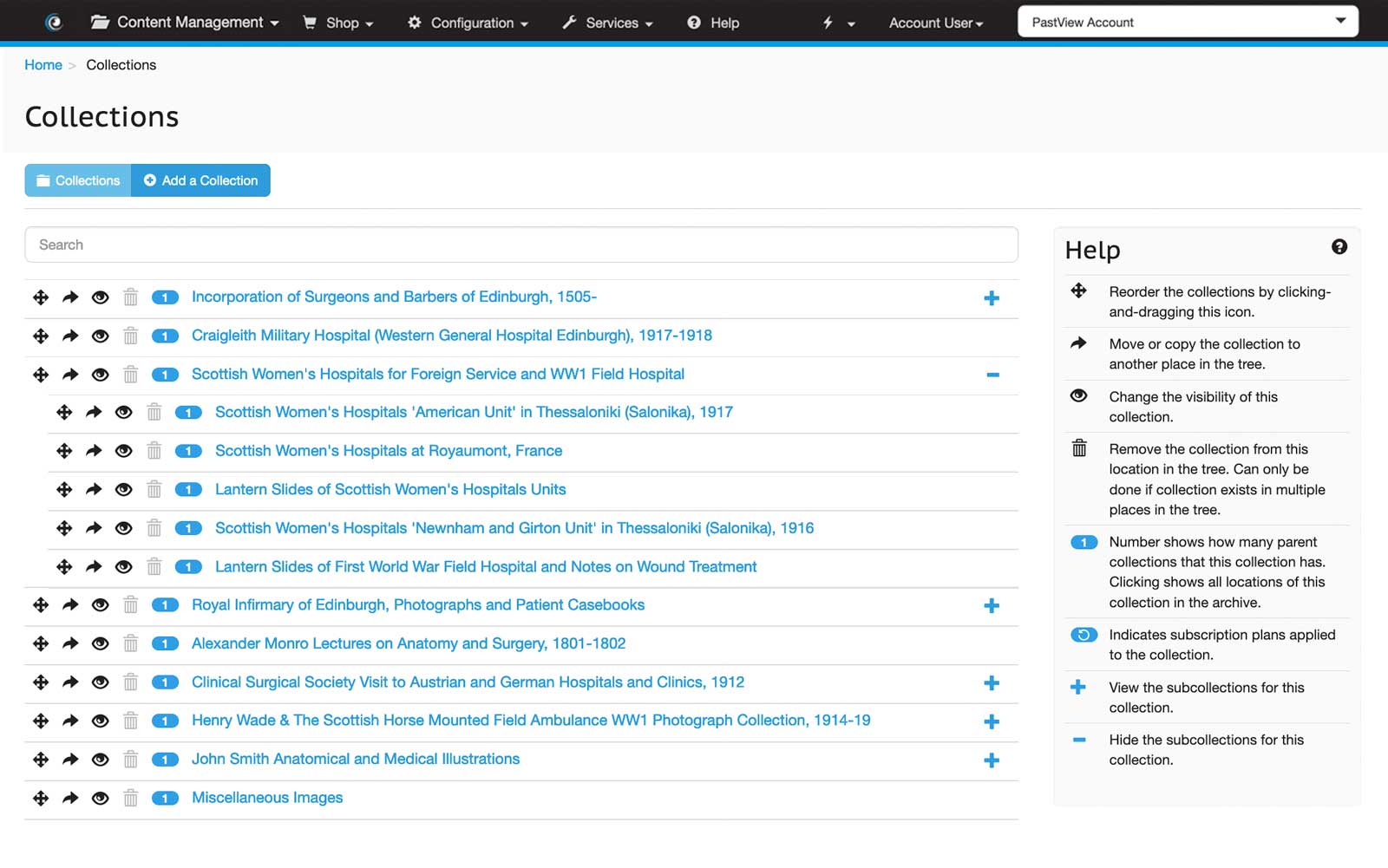 Management Feature - Collections
